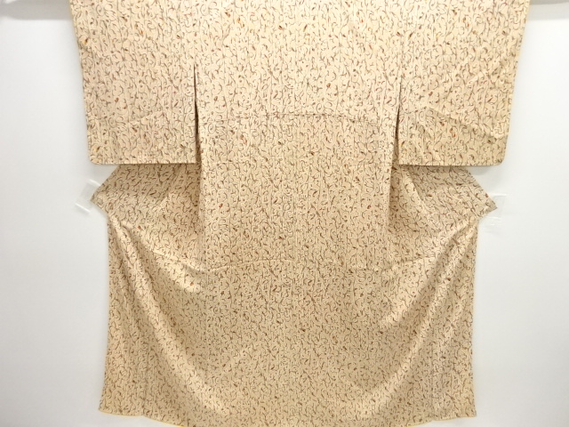 JAPANESE KIMONO / ANTIQUE NISHIKI KIMONO FOR SUMMER FLORAL ARABESQUE P