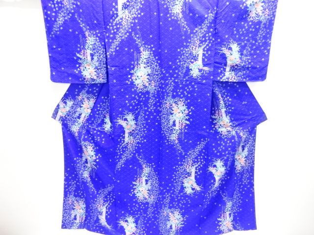 SALE!! JAPANESE KIMONO / UNUSED KOMON / FLOWER 
