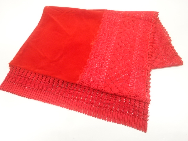 SALE!! JAPANESE SHAWL / VELVET / LACE / FLOWER