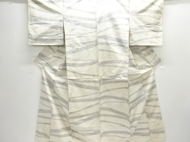 SALE!! JAPANESE KIMONO / ANTIQUE HITOE KIMONO / TOKAMACHI TSUMUGI / WOVEN BAMBOO