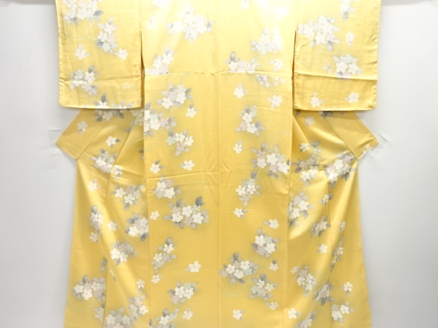 SALE!! JAPANESE KIMONO / UNUSED KOMON / BRANCH FLOWER