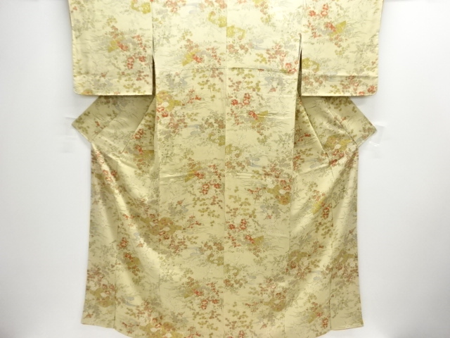 SALE!! JAPANESE KIMONO / UNUSED KOMON / FLORAL PLANTS