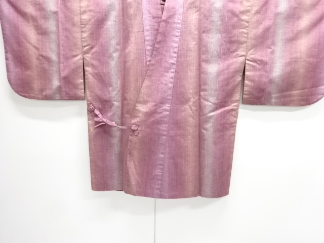 SALE!! JAPANESE KIMONO / DOCHUGI COAT / TSUMUGI / REVERSIBLE / WOVEN STRIPE 