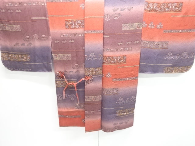 SALE!! JAPANESE KIMONO / UNUSED MICHIYUKI COAT / FLOWER & BIRD 