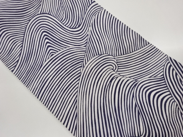 SALE!! JAPANESE KIMONO / NAGOYA OBI / ABSTRACT WAVE / ARTIST WORK 