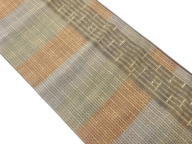 SALE!! JAPANESE KIMONO / NAGOYA OBI / WOVEN STRIPE 