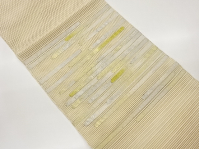 SALE!! JAPANESE KIMONO / NAGOYA OBI FOR SUMMER / WOVEN HORIZONTAL STRIPE 