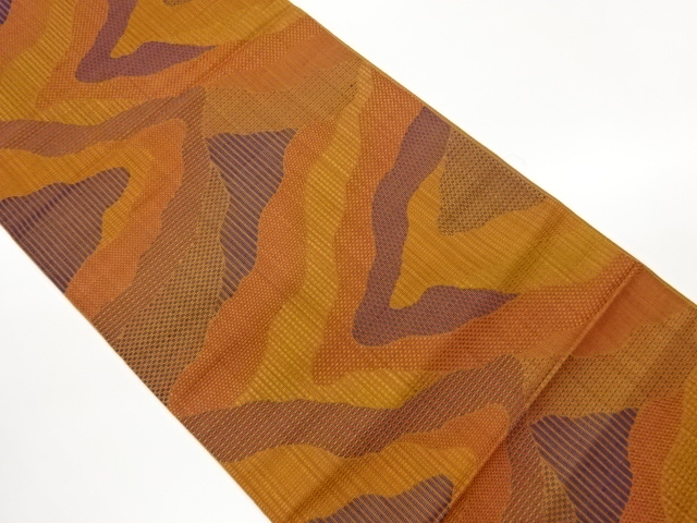 SALE!! JAPANESE KIMONO / NAGOYA OBI / CHIKUZEN HAKATA / WOVEN WAVE 