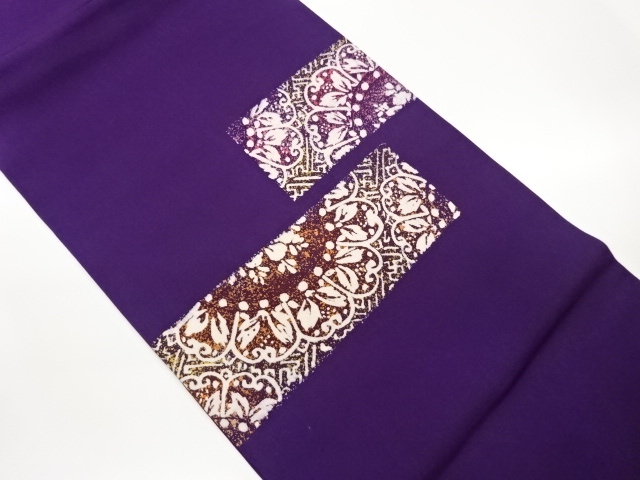 SALE!! JAPANESE KIMONO / HIRAKINAGOYA OBI / SHIOZE / FLOWER 