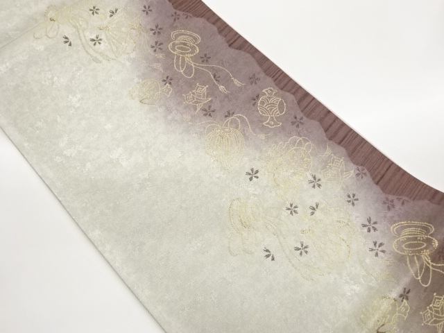 SALE!! JAPANESE KIMONO / FUKURO OBI / KINSAI / WOVEN TREASURE & SAKURA 