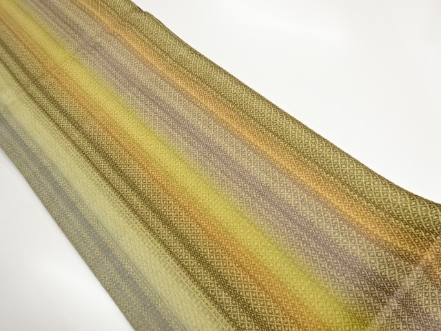 SALE!! JAPANESE KIMONO / FUKURO OBI / ZENTSU / WOVEN WAVY STRIPE 