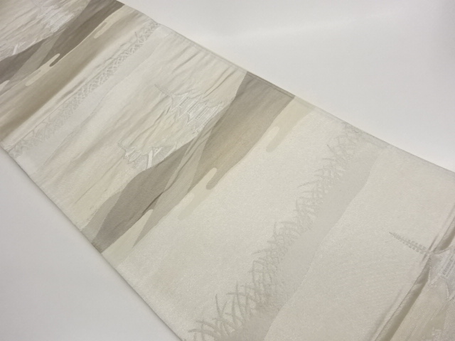 SALE!! JAPANESE KIMONO / FUKURO OBI / WOVEN TEMPLE SCENERY 