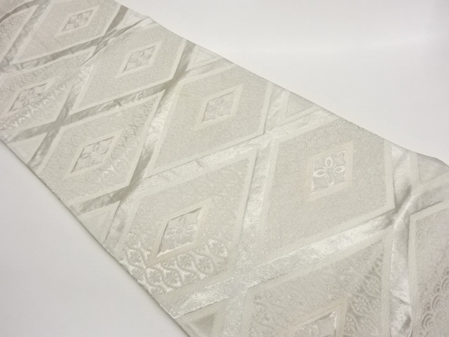 SALE!! JAPANESE KIMONO / FUKURO OBI / WOVEN RHOMBUS FLOWER 