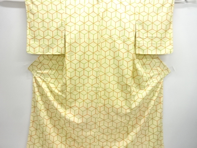 SALE!! JAPANESE KIMONO / ANTIQUE KIMONO / SILK / JODAI TSUMUGI / GEOMETRIC PATTERN