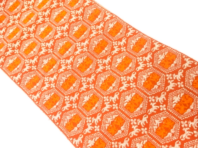 SALE!! JAPANESE KIMONO / NAGOYA OBI / WOVEN ANIMAL 