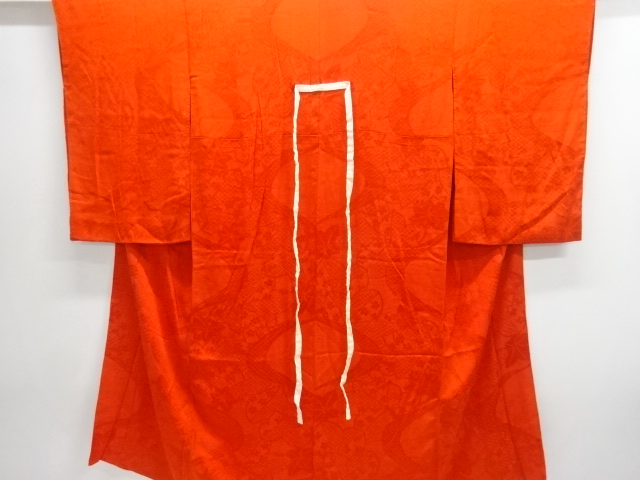 SALE!! JAPANESE KIMONO / ANTIQUE JUBAN / SILK / MON KINSHA / WOVEN FLOWERS
