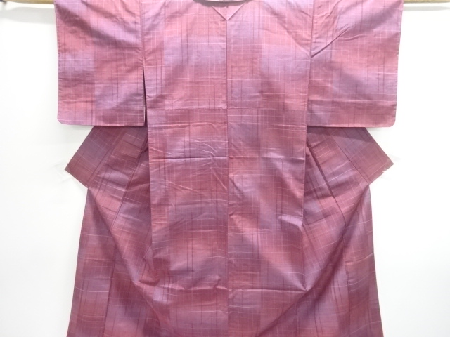 SALE!! JAPANESE KIMONO / TSUMUGI / WOVEN GRID 