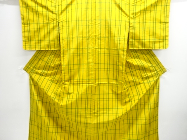 SALE!! JAPANESE KIMONO / YONEZAWA TSUMUGI / ENSEMBLE / WOVEN GRID 