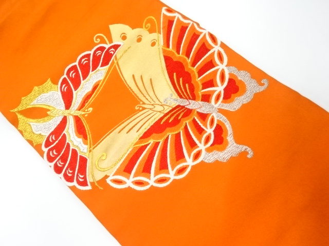 SALE!! JAPANESE KIMONO / NAGOYA OBI / WOVEN BUTTERFLY 