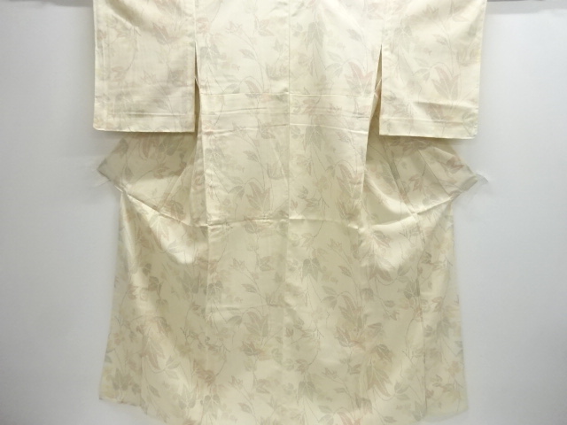 SALE!! JAPANESE KIMONO / ANTIQUE HITOE KIMONO / SILK / SHIOZAWA / WOVEN FLORAL PLANTS