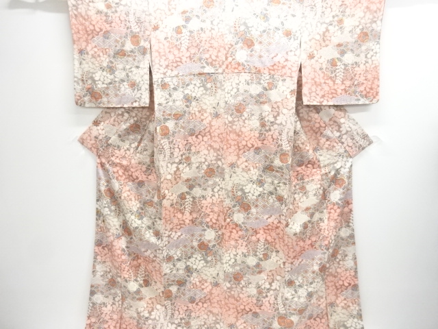 SALE!! JAPANESE KIMONO / KOMON / CLOUD & FLOWER 
