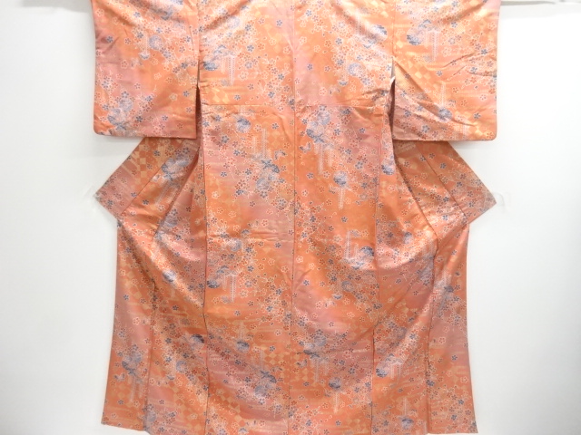 SALE!! JAPANESE KIMONO / KOMON / FLOWER & BUTTERFLY 