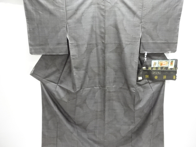 SALE!! JAPANESE KIMONO / UNUSED DORO OSHIMA TSUMUGI (7 maruki) / WOVNE SNOW 