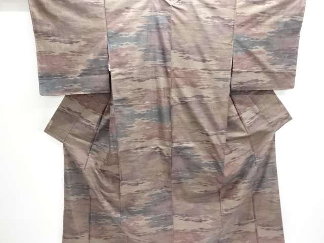 SALE!! JAPANESE KIMONO / UNUSD DORO OSHIMA TSUMGI (9 maruki) / WOVEN MIST 