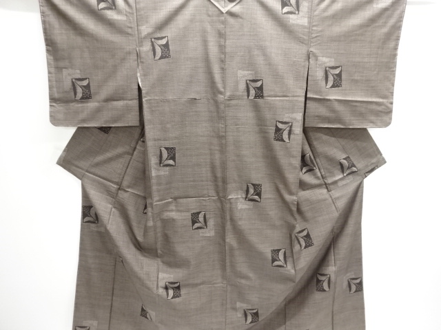 SALE!! JAPANESE KIMONO / UNUSED DORO OSHIMA TSUMUGI (7 maruki) / WOVEN FLOWER & PLANT 
