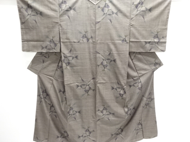 SALE!! JAPANESE KIMONO / UNUSED DORO OSHIMA TSUMUGI (7 maruki) / WOVEN ABSTRACT PATTERN 