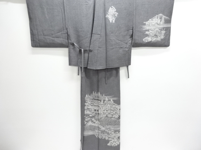 SALE!! JAPANESE KIMONO / EDO-KOMON / TWO-PIECE / SCENERY