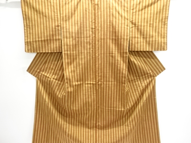 SALE!! JAPANESE KIMONO / TSUMUGI / WOVEN STRIPE 