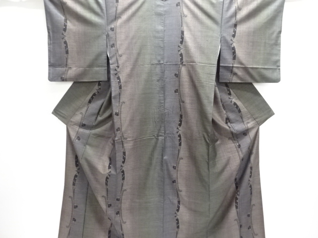 SALE!! JAPANESE KIMONO / DORO OSHIMA TSUMUGI (7 maruki) / WOVEN DOTS