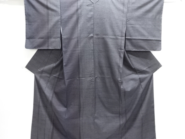 SALE!! JAPANESE KIMONO / UNUSED DORO YUKI TSUMUGI / WOVEN WAVY STRIPE