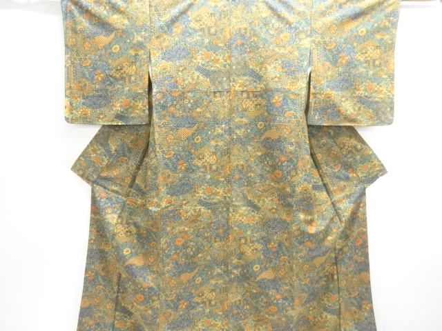 SALE!! JAPANESE KIMONO / UNUSED KOMON / FLOWER & PLANT 