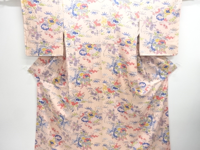 SALE!! JAPANESE KIMONO / UNUSED KOMON / KATAZOME / PLANT 