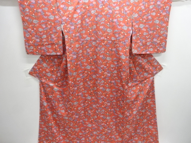 SALE!! JAPANESE KIMONO / KOMON / BUTTERFLY & PLANT 