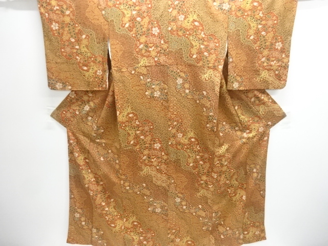 SALE!! JAPANESE KIMONO / KOMON / FLOWER & BUTTERFLY 