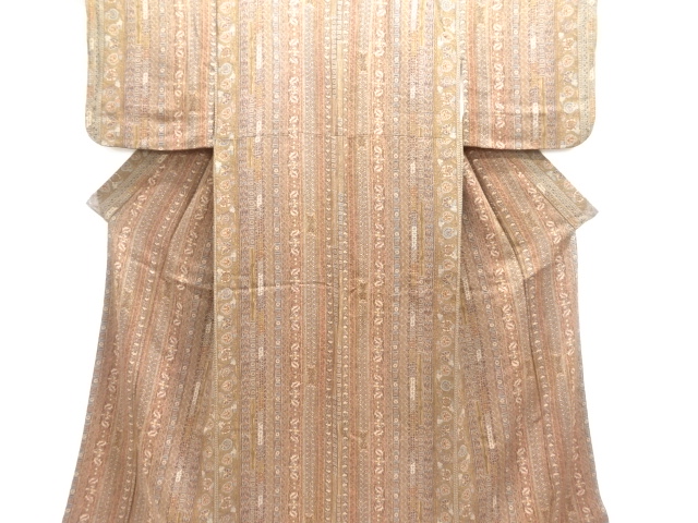 SALE!! JAPANESE KIMONO / KOMON / CHIRIMEN / FLOWER SARASA