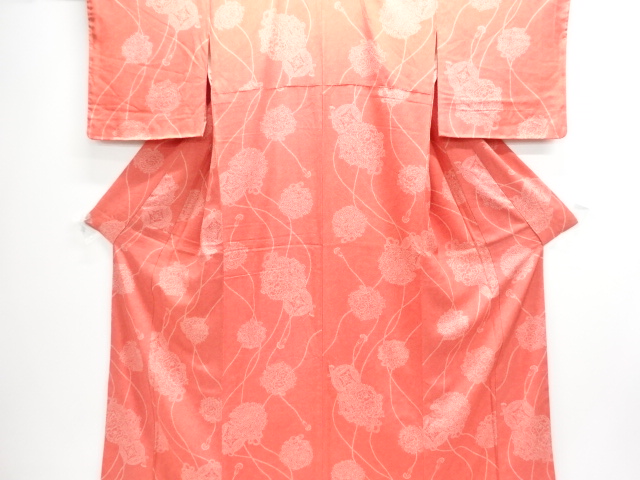 SALE!! JAPANESE KIMONO / UNUSED KOMON / KUSUDAMA PATTERN 
