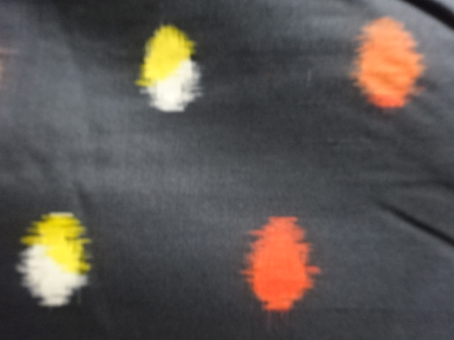 SALE!! JAPANESE KIMONO / ANTIQUE POLKA DOT PATTERN WOVEN MEISEN KIMONO
