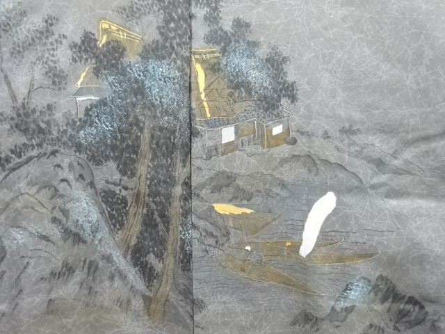 SALE!! JAPANESE KIMONO / ANTIQUE HUNTER PATTERN MENS HITOEJUBAN