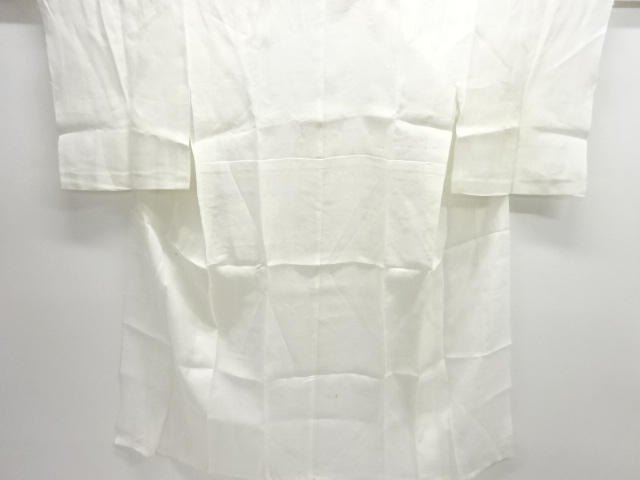 SALE!! JAPANESE KIMONO / ANTIQUE PURE LINEN OPENWORK WEAVE: FLOWER PATTERN DE