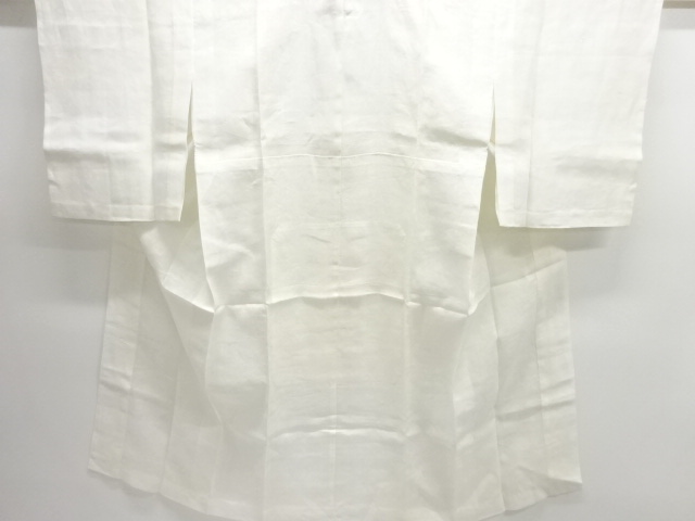 SALE!! JAPANESE KIMONO / ANTIQUE PURE LINEN OPENWORK WEAVE MAPLE PATTERN JUBA