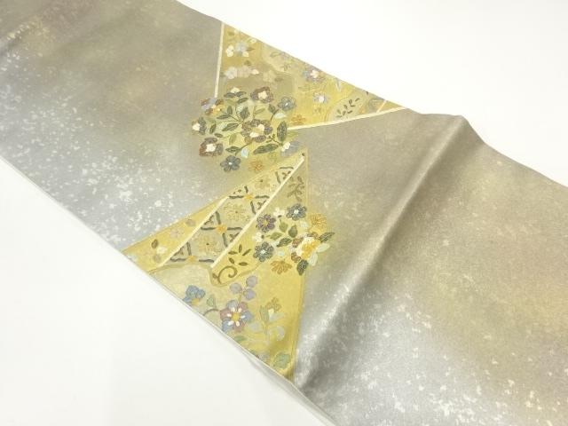 SALE!! JAPANESE KIMONO / NAGOYA OBI / FLOWER SARASA 