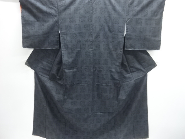 SALE!! JAPANESE KIMONO / UNUSED FLORAL PATTERN WOVEN DORO OSHIMA TSUMUGI KIMO