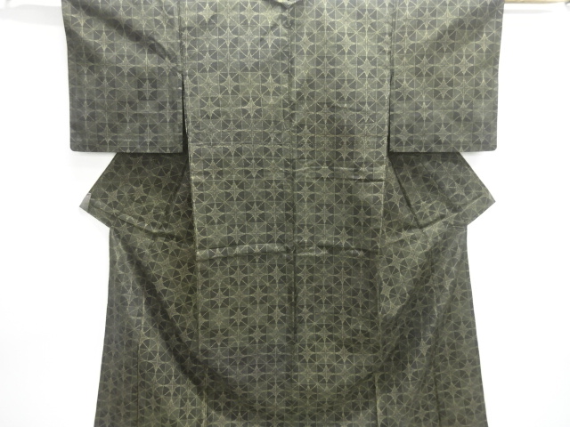 SALE!! JAPANESE KIMONO / HITOE TOKAMACHI TSUMUGI / WOVEN RHOMBUS 