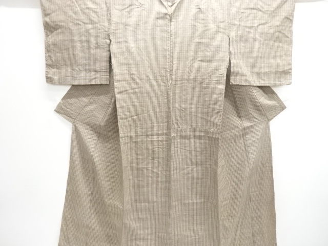 SALE!! JAPANESE KIMONO / ANTIQUE STRIPED TSUMUGI HITōE KIMONO