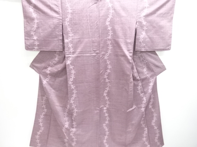 SALE!! JAPANESE KIMONO / ANTIQUE ABSTRACT PATTERN WOVEN TSUMUGIHITOE KIMONO