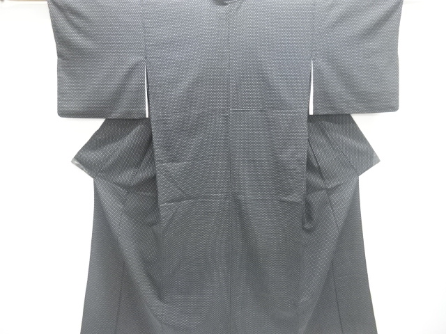 SALE!! JAPANESE KIMONO / ANTIQUE CROSS-PATTERN KASURI WEAVE HON-SHIOZEHITOE K